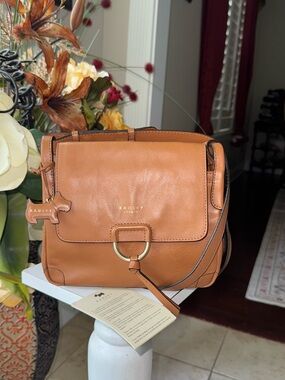RADLEY LONDON Cognac Brown Leather Crossbody Bag